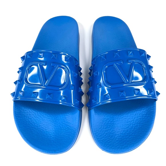 VALENTINO GARAVANI VLogo ROCKSTUD Logo Rubber Slide Men Sandals EU 46 - US 13 - Picture 4 of 13